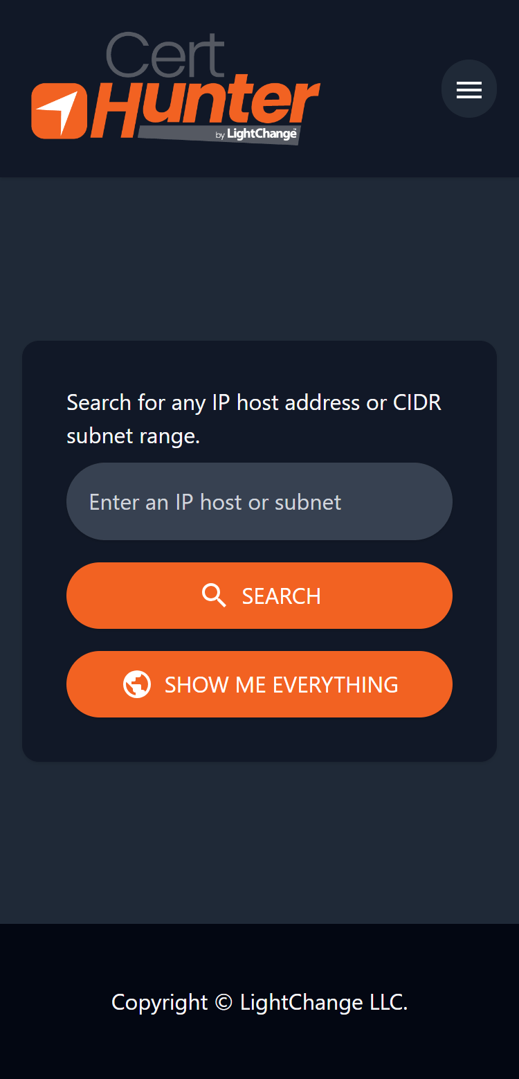 CertHunter Mobile Dashboard